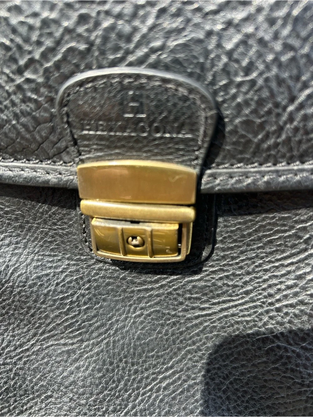 Black Leather Men's Crossbody Bag - Undetermined Brand